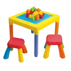 Маса за игра с 2 столчета и тухлички 2в1, Play Go My Table Play
